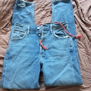 AGOMDE Feel Good Denim Jeans with Red Drawstring Sz 24